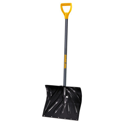 Poly Combo D-Grip Snow Shovels, 13 1/2 in x 18 in, Square Point Blade