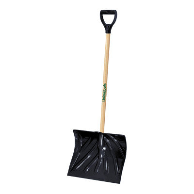 Shovels, Snow, 18 in x 13.5 in Blade, Hardwood D-Handle