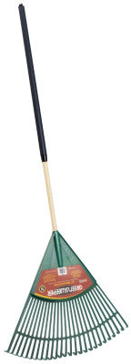 Lawn Rake, 24 in Plastic Blade, 48 in White Ash Handle