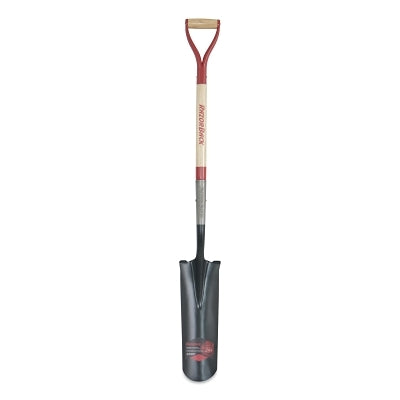 16-IN DRAIN SPADE W/ WOOD HANDLE AND D-GRIP