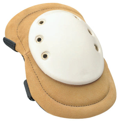 Welding Knee Pads, Elastic Strap; Quick-Release Buckle, Tan; White