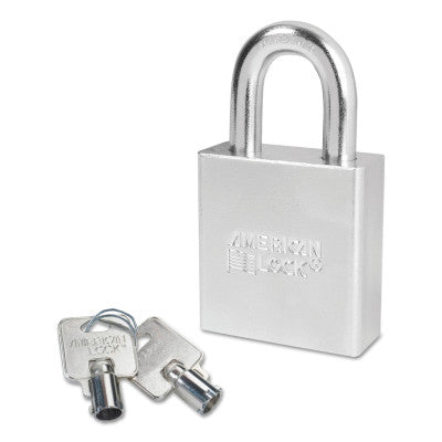 Steel Padlocks (Square Body w/Tubular Cylinder), 3/8 in Diam., 1 1/8 in Long