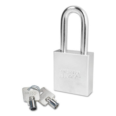 Steel Padlocks (Square Body w/Tubular Cylinder), 3/8 in Diam., 2 in Long