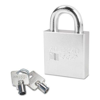 Steel Padlocks (Square Body/Tubular Cylinder), 7/16" Dia, 1 1/8"L, Keyed Diffrnt