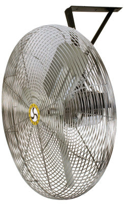 Commercial Non-Oscillating Air Circulator, Wall/Ceiling, 30 in, 1/4 hp, 3-Speed