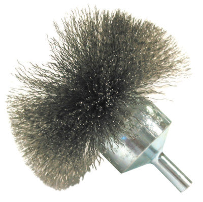 Circular Flared End Brushes-NF Series, Stainless Steel, 16,000 rpm, 3" x 0.008"