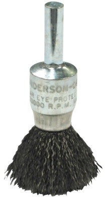 Crimped Wire Solid End Brushes-NS Series, Stainless, 1" x 0.0104", 22,000 rpm
