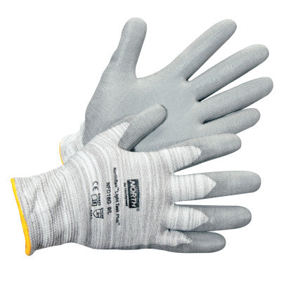 NorthFlex Light Task Plus 3 Gloves, 9/Large, Gray/White/Yellow