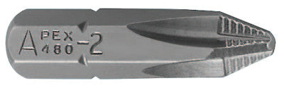 ACR Insert Bits, #2, 1/4 in x 2 in, Hex
