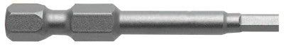 Metric Socket Head Power Bits, 2.5 mm, 1/4 in Drive, 1 15/16 in