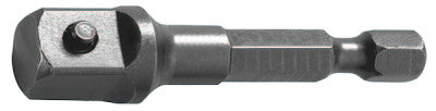Hex Extensions, 3/8 in (male square); 1/4 in (male hex) drive, 1 5/8 in
