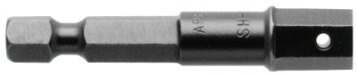 Shank for Reversible Sockets, 1/4 in (male hex); 1/4 in (male square) drive, 6"
