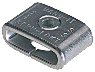 Scru-Lokt Buckles, 1/4 in, Stainless Steel 301, 50 per pack