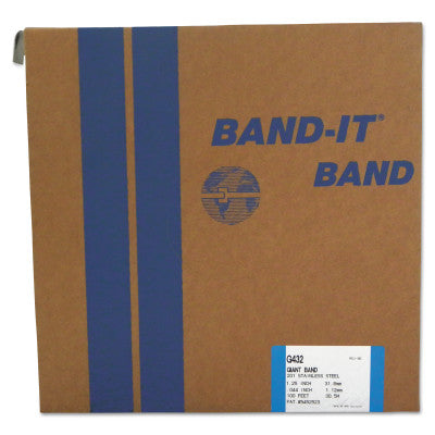 Giant Bands, 1 1/4 in x 100 ft, 0.044 in Thick, Stainless Steel