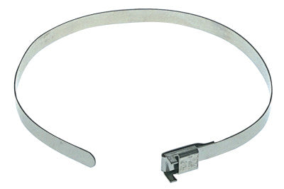 Free-End Clamps, 27" Long, 1/4"W, Stainless Steel 201, 100/Bx