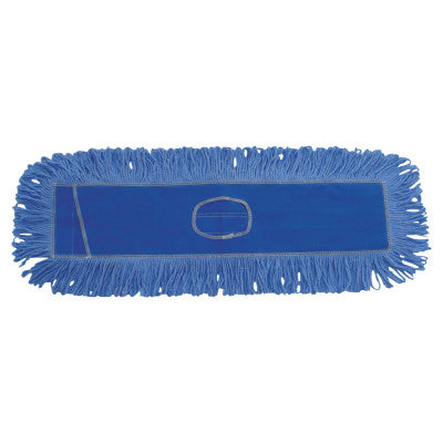 Mop Head, Dust, Looped-End, Cotton/Synthetic Fibers, 24 x 5, Blue