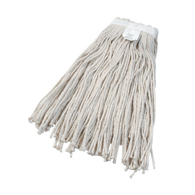 Cut-End Wet Mop Head, Cotton, No. 24, White