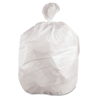 Waste Can Liners, 8-10gal, 24 x 23, .4mil, White, 25 Bags/Roll