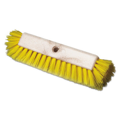 Dual-Surface Scrub Brush, Plastic Fill, 10 in Long, Yellow