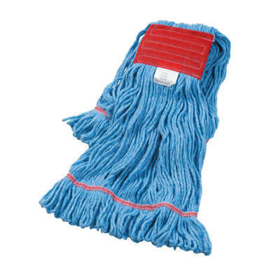 Super Loop Wet Mop Head, Cotton/Synthetic, Large Size, Blue