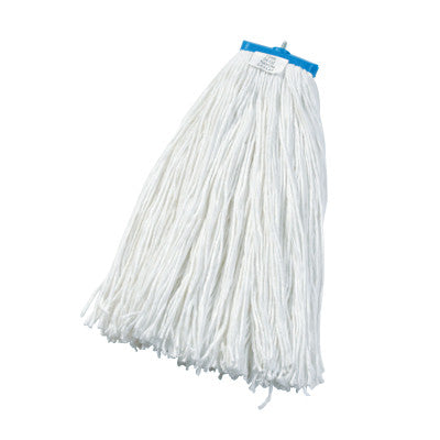 Cut-End Lie-Flat Wet Mop Head, Rayon, 24oz, White