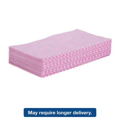 Foodservice Wipers, Pink/White, 12 x 21