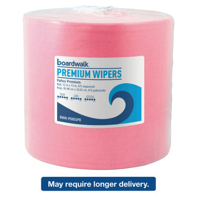 Hydrospun Wipers, Red,12 x 13, 475/Roll