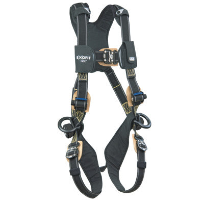 ExoFit NEX Arc Flash Harness w/PVC Coated Aluminum D-Rings, Back&Side D-Rings, S