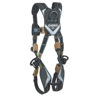 ExoFit NEX Arc Flash Harness w/PVC Coated Aluminum D-Rings, Back&Side D-Rings, L