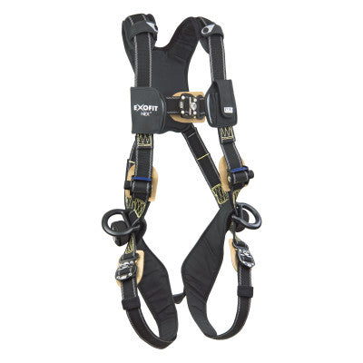 ExoFit NEX Arc Flash Harness w/PVC Coated Aluminum D-Rings, Back&Side D-Rings,XL