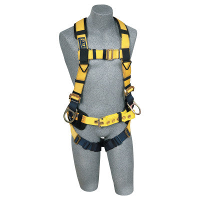 Delta Iron Worker's Harness with Pass Thru Buckle Leg Straps, Back D-Ring, Large