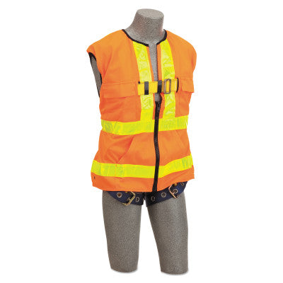 Delta Vest Hi-Vis Reflective Workvest Harness, Tongue Buckle, Orange, XXL