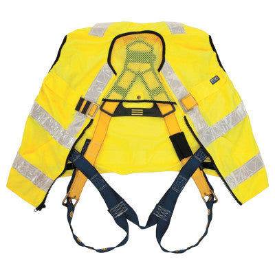 Delta Vest Hi-Vis Reflective Workvest Harness, Tongue Buckle, Yellow, Universal