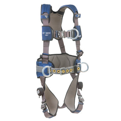 ExoFit NEX Construction Style Climbing Harness, Back/Side/Front D-Rings, Medium