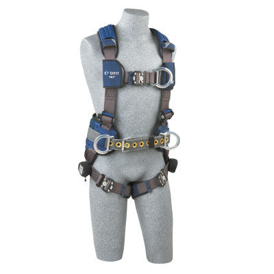 ExoFit NEX Construction Style Climbing Harness, Back/Side/Front D-Rings, X-Large