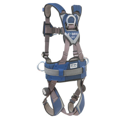 ExoFit NEX Construction Style Climbing Harness, Back/Side/Front D-Rings, 2XLarge