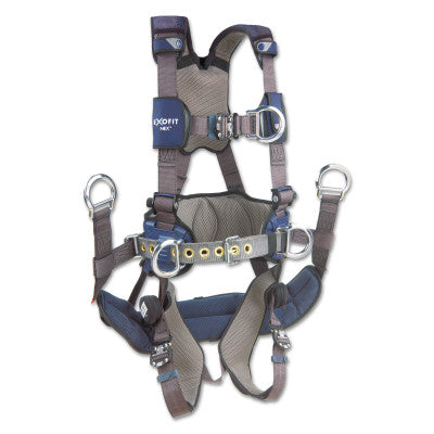 ExoFit NEX Tower Climbing Harnesses, Back/Front/Side D-Rings, X-Large, Q.C.