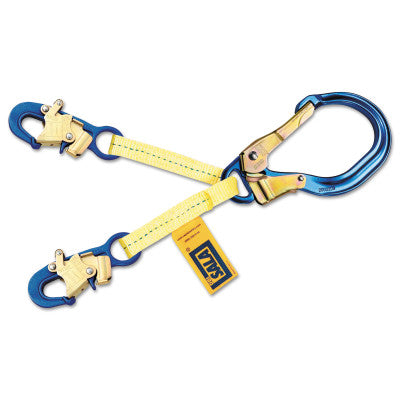 Web Rebar/Positioning Lanyards, 18 in, Self-Locking Snap Hook, 310 lb