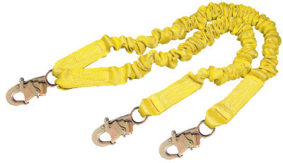 ShockWave2 Shock Absorbing Lanyard, 6 ft, Double Locking Connection, 2 Legs