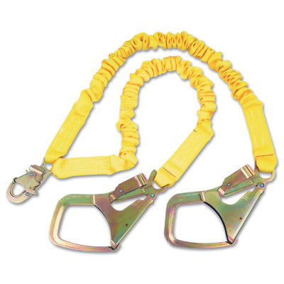 ShockWave2 Shock Absorbing Lanyard, 6 ft, Steel Snap Hook Connection, 2 Legs