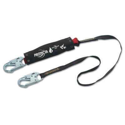 PRO Hot Works Shock Absorbing Lanyard, 6 ft, Snap Hook Connection, 1 Leg