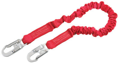 PRO Shock Absorbing Lanyard, 6 ft, Self-Locking Connection, Snap Hook, 1 Leg