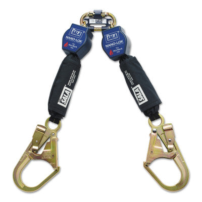 Nano-Lok Twin-Leg Quick Connect Self Retracting Web Lifelines For Hot Work Use