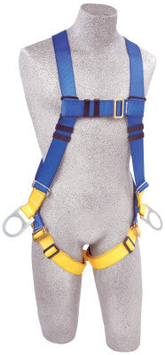 First Full Body Harnesses, Back & Side D-Rings, Tongue Buckle Legs, Blue/Yellow