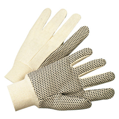 1000 Series Dotted Canvas Gloves, Cotton Canvas, Men's, White