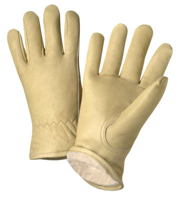 West Chester Drivers Gloves, Cowhide, Small, Unlined, Gray/Tan