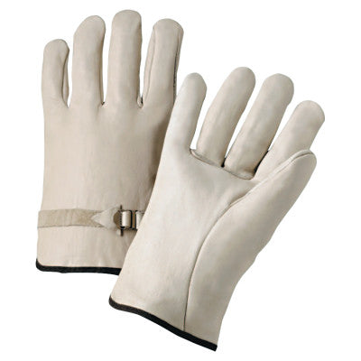 4000 Series Driver Gloves, Cowhide, Large, Unlined, Natural