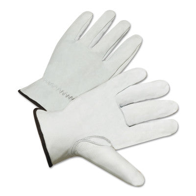 Premium Drivers Gloves, Goatskin, Large, Unlined, White