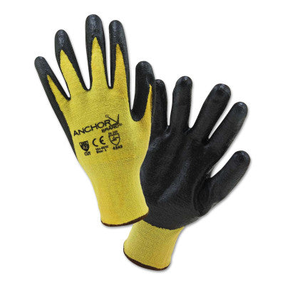 Nitrile Coated Kevlar Gloves, 2X-Large, Yellow/Black