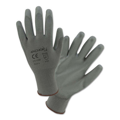 Coated Gloves, Small, Gray